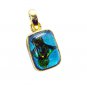 Riyogems Dichroic Glass Gold Plated Jewelry Tennis Pendants L 1.2in Gppdgl-22012
