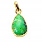 Riyogems Turquoise Gold Plated Jewelry Chandelier Pendants L 2.1in Gpptur-82027