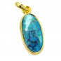 Riyogems Turquoise Gold Plate Manufacturer Bangle Pendants L 2.1in Gpptur-82039