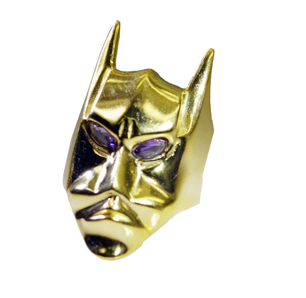 Riyo   Gemstone  18kt Gold Plated Bat Ring Gprbat80-130010