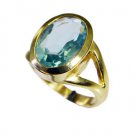 Riyo Blue Topaz Cz 18k Y.G. Plated Guard Ring Sz 8 Gprbtcz8-92064