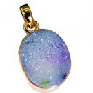 Riyogems Druzy Drusy 18 Kt Gold Plated Filigree Pendants L 1.7in Gppdru-24010
