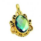 Riyogems Dichroic Glass 18 Kt Gold Platings Butterfly Pendant L 1.2in Gppdgl-220