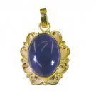 Riyogems Amethyst 18kt Y Gold Plating Goth Pendants L 1.2in Gppame-2036