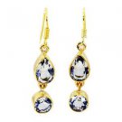 Riyogems Green Amethyst Gold Plated Anniversery Earring L 1.5in Gpegam-28001