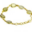 Riyo A Lemon Quartz  18kt Gold Plated Snag Free Bracelet W 7.5in Gpbralqu-46003