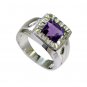 Riyo Amethyst Costume Silver Jewelry Engraved Silver Ring Sz 7 Srame7-2172