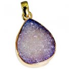 Riyogems Druzy Drusy Gold Plated Jewelry Love Knot Pendant L 1.5in Gppdru-24026