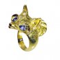 Riyo Gemstone 18kt Gold Plated Squirrel Ring Gprsqu70-310002