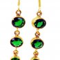Riyogems Emerald Cz Gold Plated Designs Rajasthan Jewellery L 2.5in Gpeemcz-9600