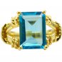 Riyo A Blue Topaz Cz 18kt Gold Plated Shimmering Ring Gprbtcz60-92093