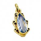 Riyogems Green Amethyst 18k Y.G. Plated Butterfly Pendant L 1.2in Gppgam-28007