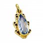 Riyogems Green Amethyst 18k Y.G. Plated Butterfly Pendant L 1.2in Gppgam-28007