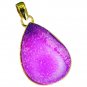 Riyogems Druzy Drusy 18 Kt Y.G. Plated Dome Pendant L 1.7in Gppdru-24001