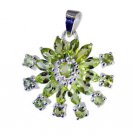 Riyo Peridot Simple Silver Jewellery Goofy Pendant L 1.5in Spper-58032