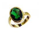 Riyo Emerald Cz 18kt Y.G. Plated Aqiq Ring Sz 6 Gpremcz6-96006