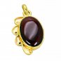 Riyogems Red Onyx 18 Kt Y Gold Plating Organic Pendants L 1.5in Gppron-66032