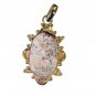 Riyogems Picture Jasper 18-Kt Gold Platings Sun And Moon Pendants L 1.7in Gppjas