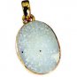 Riyogems Druzy Drusy 18kt Y Gold Plating Faith Pendant L 1.5in Gppdru-24009