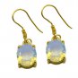 Riyogems White Fire Opal Cz Copper 18kt Gold Plated Toe Earring L 1in Gpefocz-98