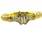 Riyo A Plain  18kt Gold Plated Supportive Bangle W 0.5in Gppban-120038