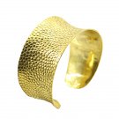 Riyo A Plain  18kt Gold Plated Studded Bangle W 1.5in Gppban-120027