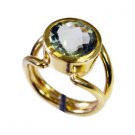 Riyo Green Amethyst 18 Ct Ygold Plating Ecclesiastical Ring Sz 6 Gprgam6-28064