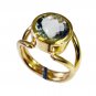 Riyo Green Amethyst 18 Ct Ygold Plating Ecclesiastical Ring Sz 6 Gprgam6-28064