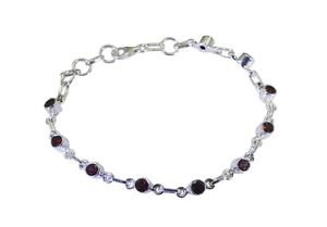 Riyo Red 925 sterling silver Garnet Bracelet enticing handmade jewelry online SB
