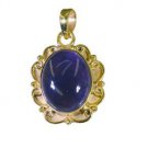 Riyogems Amethyst 18 Ct Gold Plating Geometric Pendant L 1.2in Gppame-2034