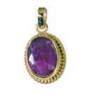 Riyogems Indi Ruby Wholesale Gold Plated Key Pendants L 1.5in Gppiru-34042