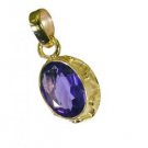 Riyogems Amethyst 18k Gold Plating Jasmine Pendants L 1.2in Gppame-2050