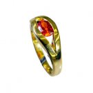 Riyo  Cz 18k Y Gold Plating Mourning Ring Sz 8 Gprmucz8-116036
