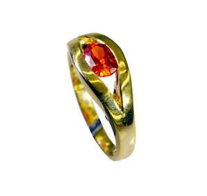 Riyo  Cz 18k Y Gold Plating Mourning Ring Sz 8 Gprmucz8-116036