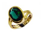 Riyo Emerald Cz 18 Kt Gold Plated Cameo Ring Sz 8 Gpremcz8-96032