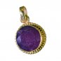 Riyogems Indi Ruby 18c Y Gold Plated Murano Glass Pendants L 1.5in Gppiru-34063