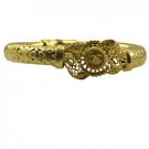 Riyo A Plain  18kt Gold Plated Sophisticated Bangle W 0.5in Gppban-120017