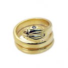 Riyo   Gemstone  18kt Gold Plated Snake Ring Gprsna80-290008