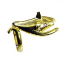 Riyo   Gemstone  18kt Gold Plated Mouse Ring Gprmouse60-240003