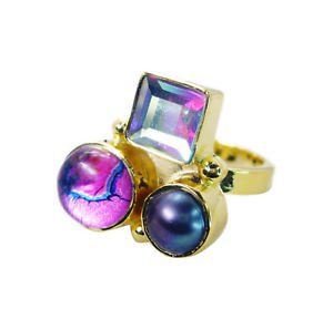 Riyo  Pearl  Gold Plated Toe Ring Jewelry Sz 7 Gprmul7-52056