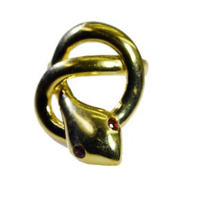 Riyo Garnet Gold Plated Indian Ecclesiastical Ring Sz 6.5 Gprgar6.5-26063