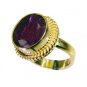 Riyo Indi Ruby Gold Plate Gimmal Ring Sz 6.5 Gpriru6.5-34049