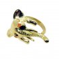 Riyo Gemstone 18kt Gold Plated Elephant Ring Gprele70-190003