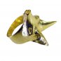 Riyo A Plain  18kt Gold Plated Fox Ring Gprfox60-210001