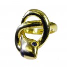 Riyo   Gemstone  18kt Gold Plated Snake Ring Gprsna60-290013