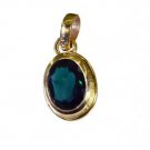 Riyogems Emerald Cz 18 Ct Y.G. Plated Bead Pendant L 1.2in Gppemcz-96021