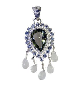 Riyo Green Amethyst Discount Silver Jewellery Minnie Mouse Pendant L 1.5in Spgam