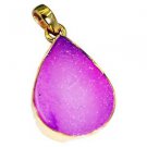 Riyogems Druzy Drusy 18.Kt Y Gold Plating Donald Duck Pendants L 1.7in Gppdru-24