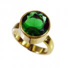 Riyo Emerald Cz 18 Ct Gold Plating Ecclesiastical Ring Sz 6 Gpremcz6-96072