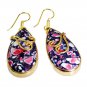 Riyogems Turquoise Indian Gold Plate Valentine Earring L 2.2in Gpetur-82017